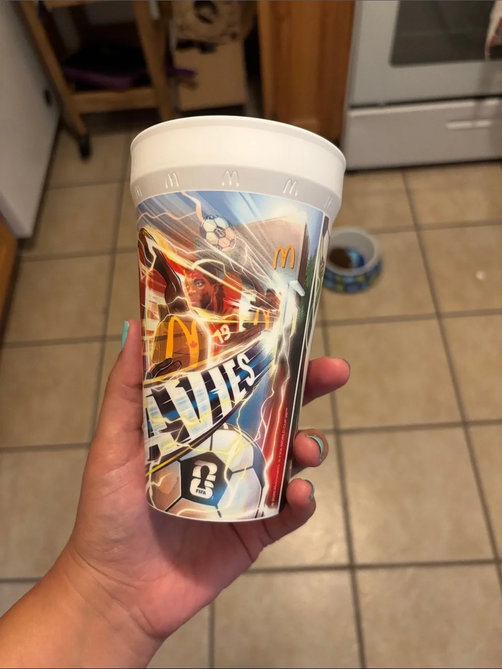 McDonald’s Soccer World Cup Promo Fries Bag - White with Yellow & Red